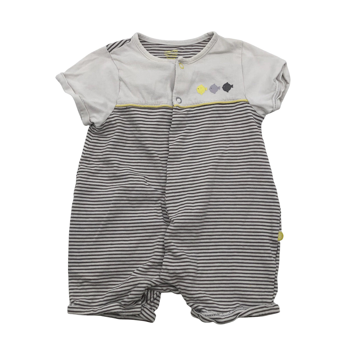 Unisex Obaïbi - Short overalls, size 74 - 80 - White (1)