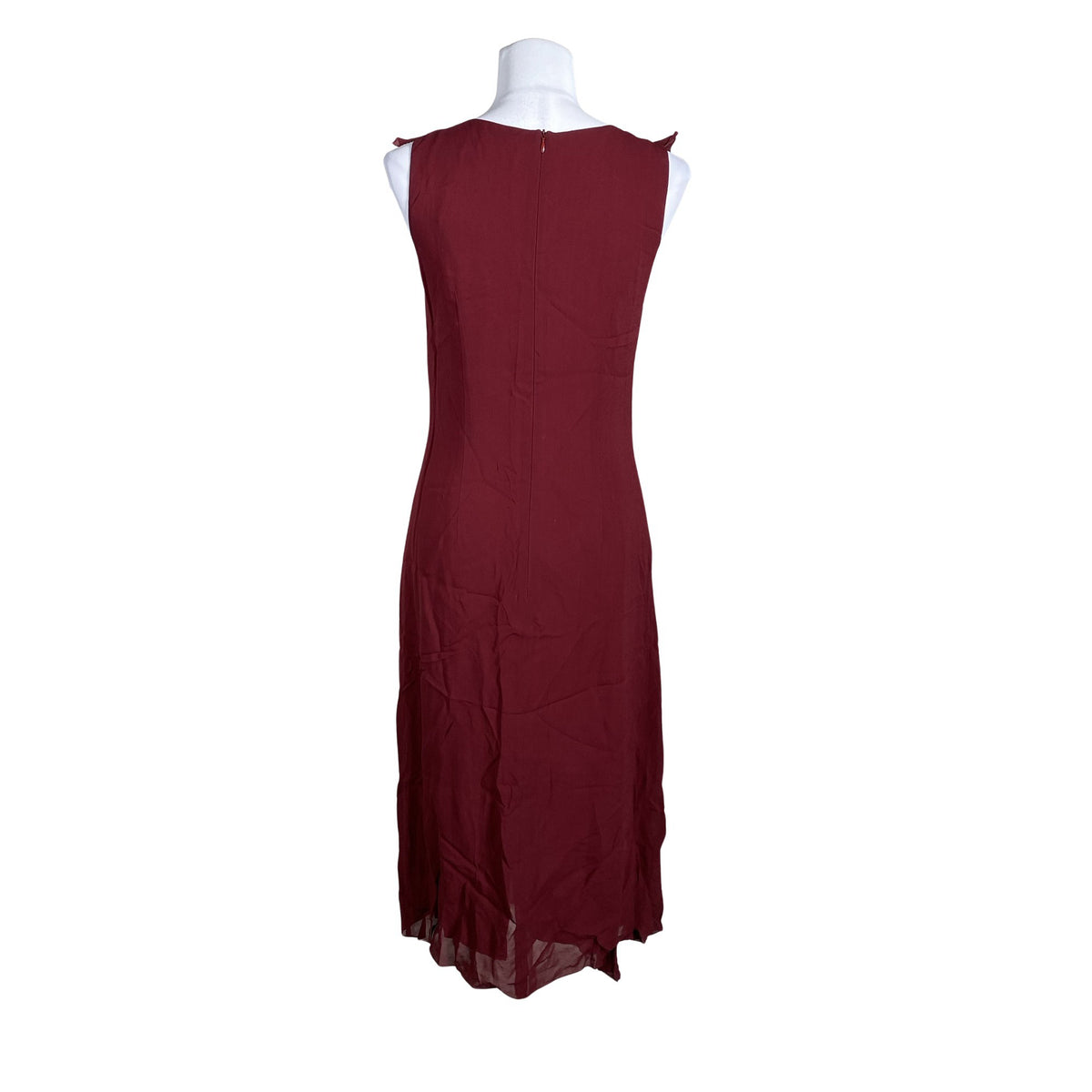 Unisex Your Face - Schiffon dress, size 36 - Wine red (2)