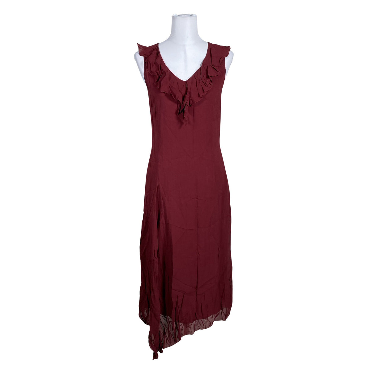 Unisex Your Face - Schiffon dress, size 36 - Wine red (1)