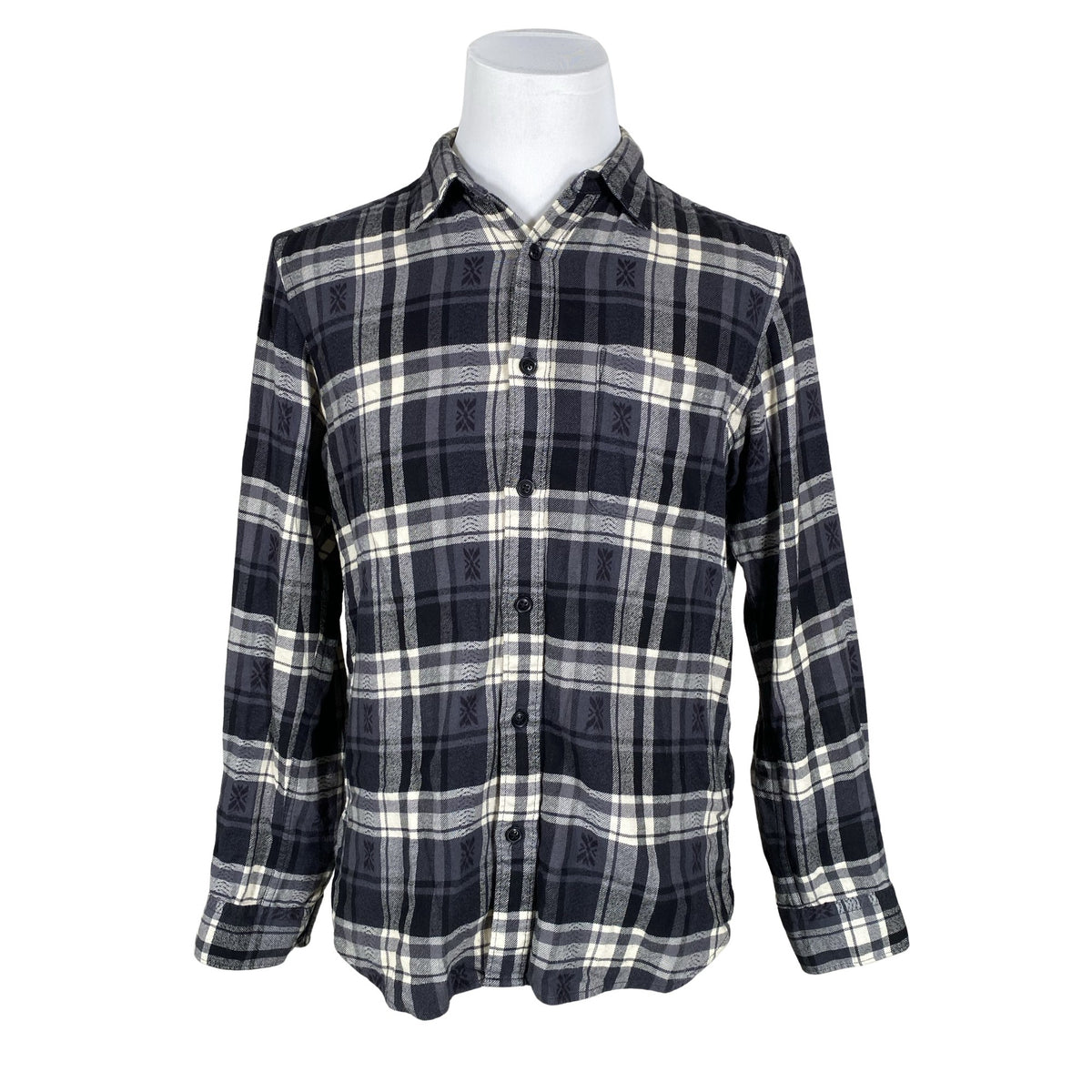 Unisex Uniqlo - Flannel shirt, size M - Gray (1)