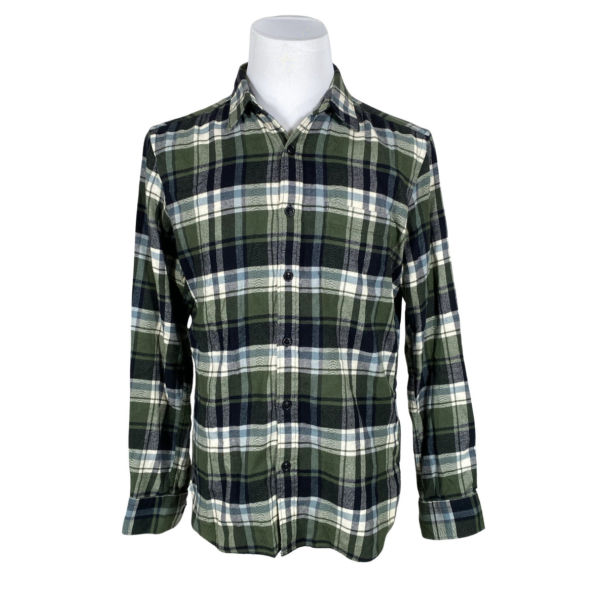 Unisex Uniqlo - Flannel shirt, size M - Green (1)