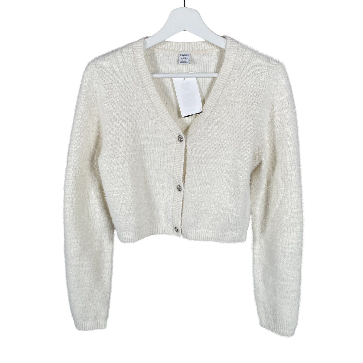 Unisex Lindex - Cardigan, size 164 - 170 - White (1)
