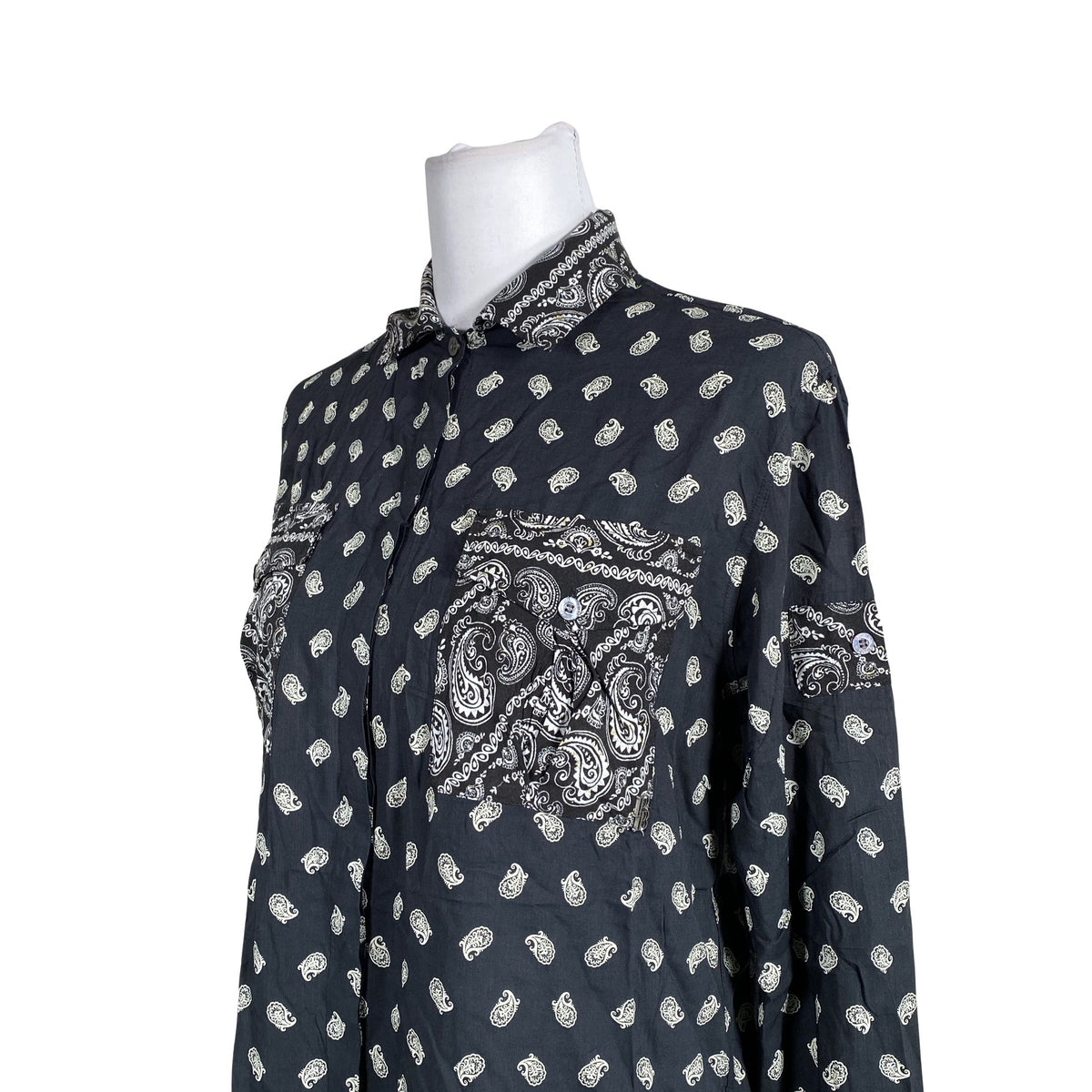Unisex Pierre Balmain - Schiffon tunic, size 40 - Black (2)