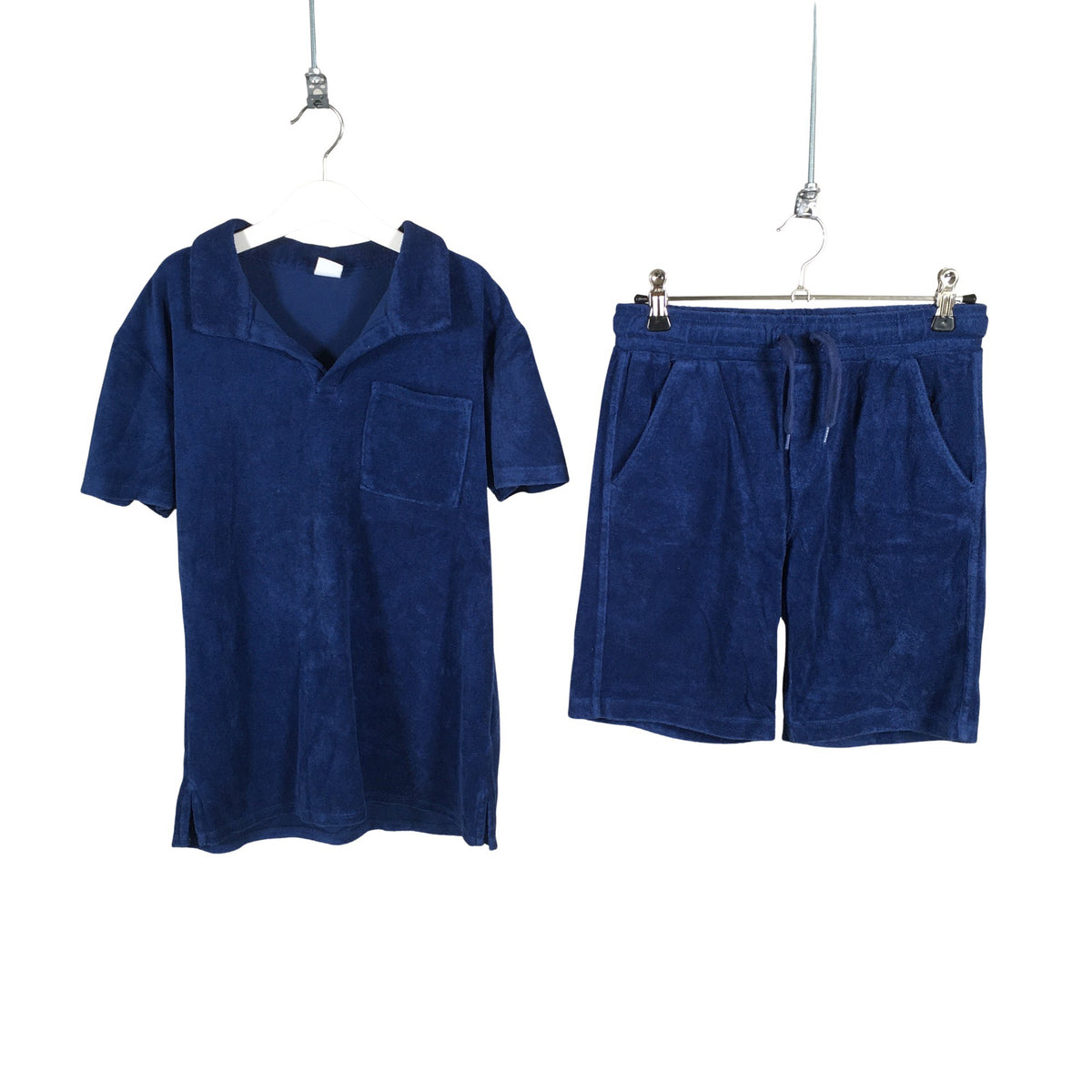 Unisex Lindex - Short-sleeved blouse, size 146 - 152 - Blue (1)