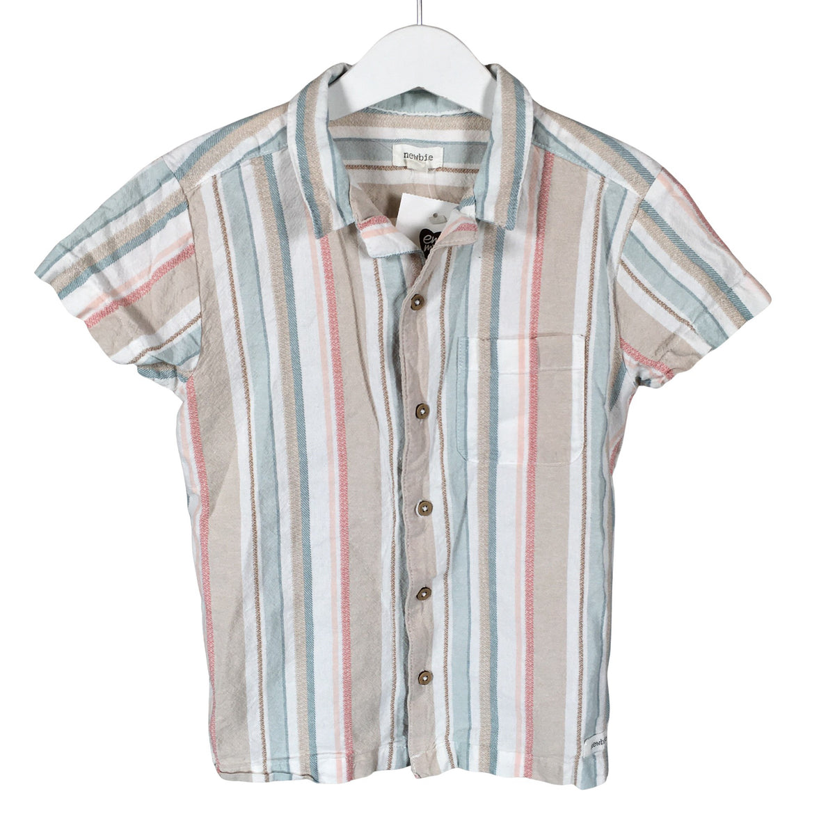 Unisex Newbie - Collared shirt, size 116 - 122 - Light blue (1)