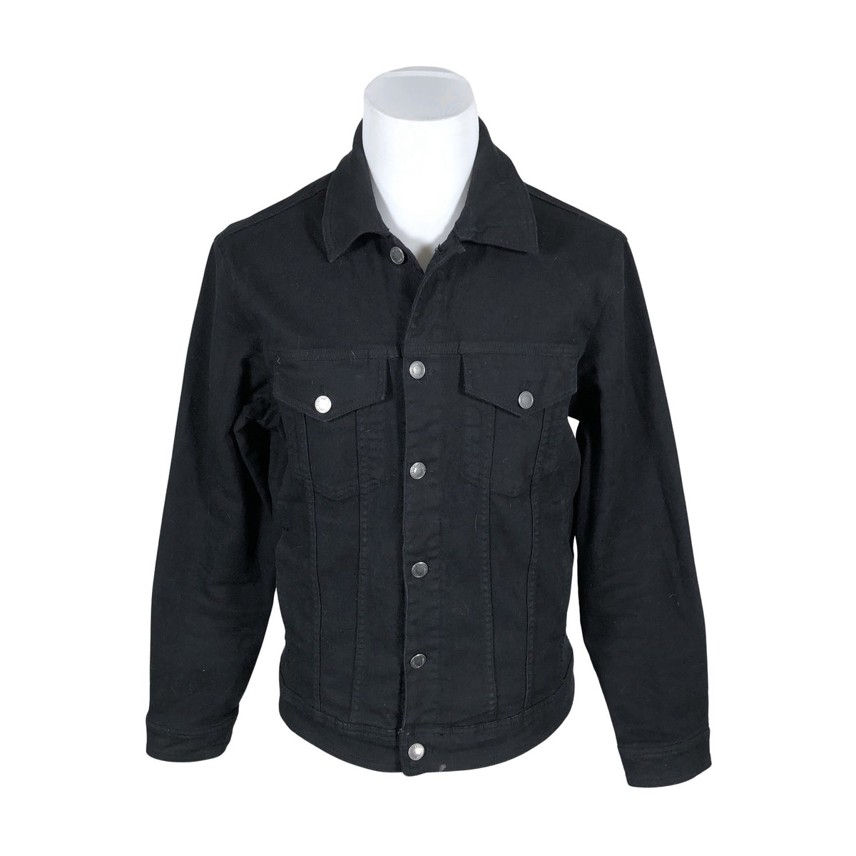 Unisex Cotton & Silk - Denim jacket, size XL - Black (1)