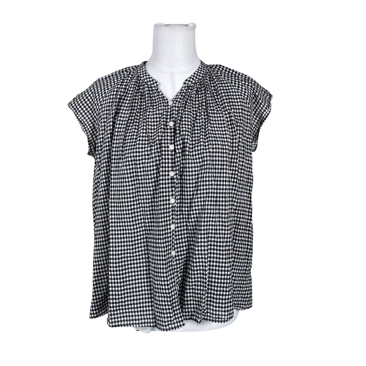 Unisex Muji - Short-sleeved blouse, size 38 - Black (1)