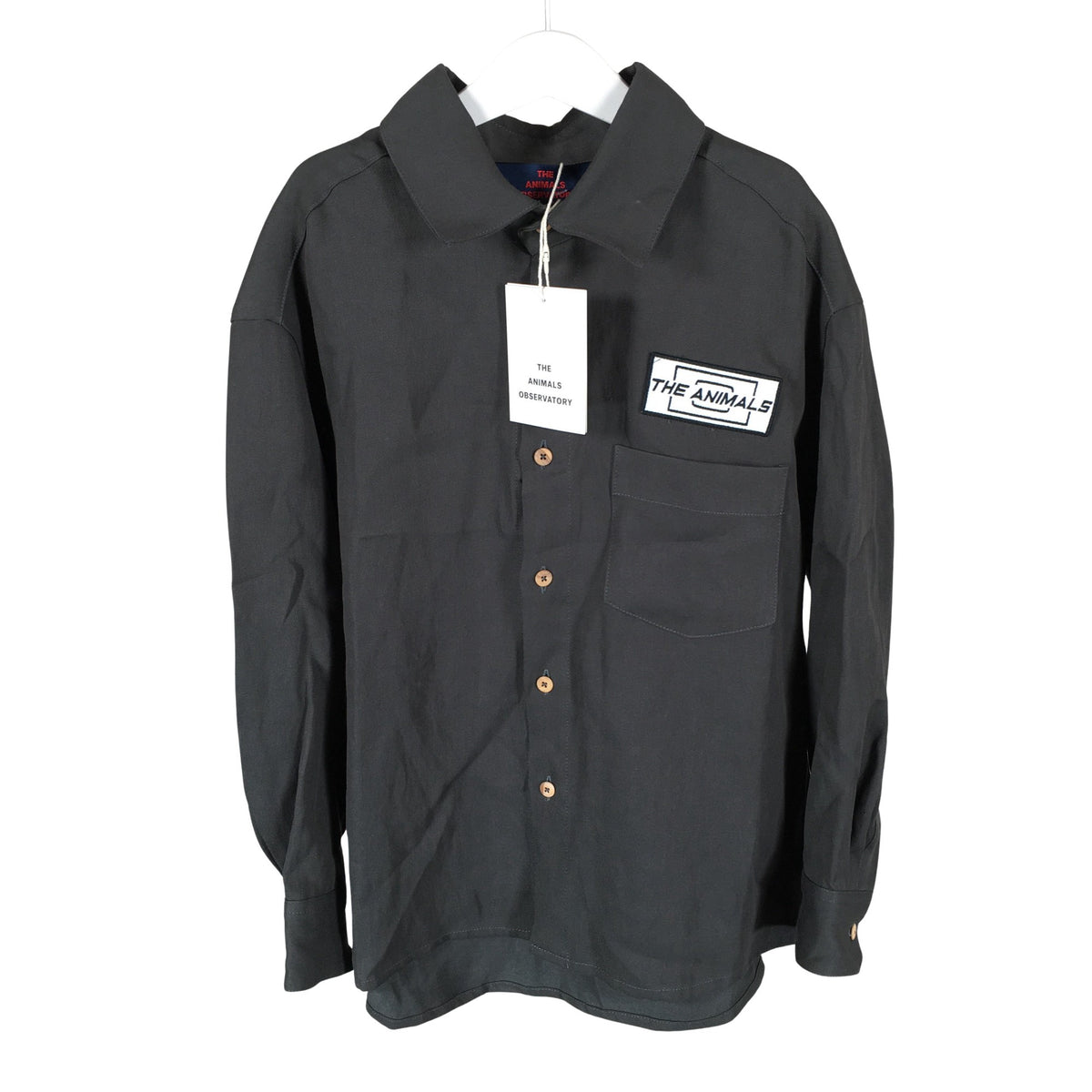 Unisex The Animals Observatory - Collared shirt, size 128 - 134 - Gray (1)
