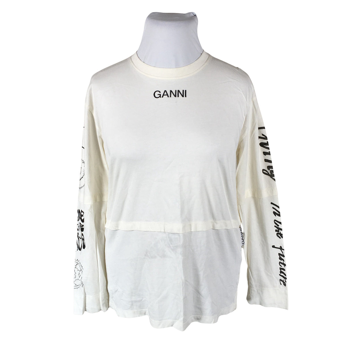 Unisex Ganni - Tricot shirt, size 42 - Natural white (1)