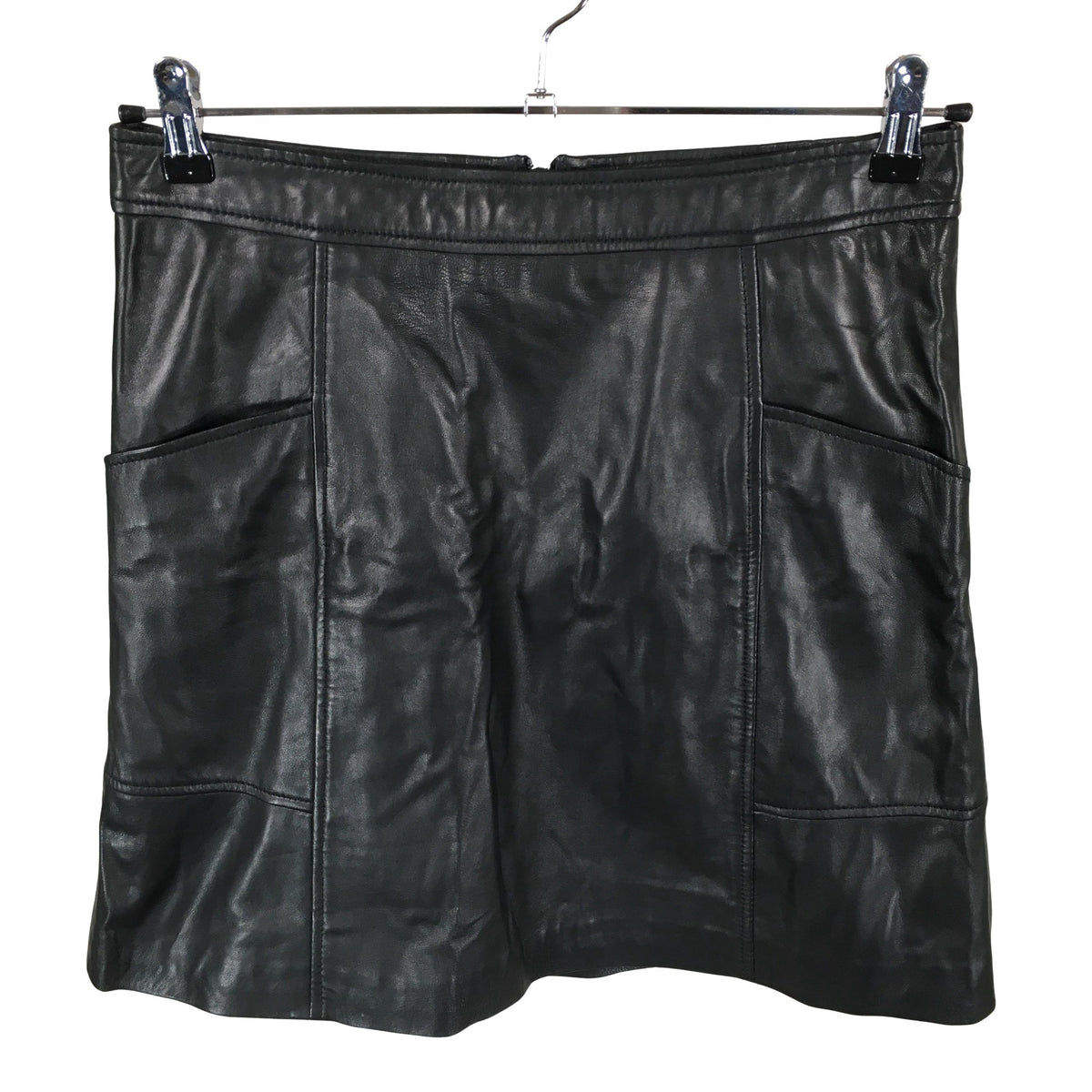 Unisex Part two - Leather skirt, size 38 - Black (1)