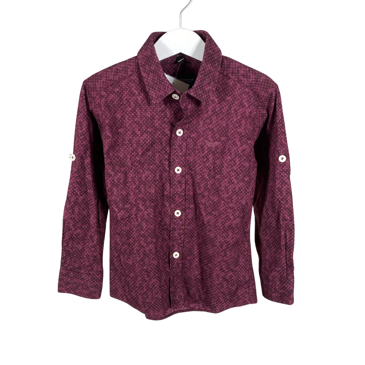 Unisex Armani Jeans - Collared shirt, size 110 - 116 - Wine red (1)
