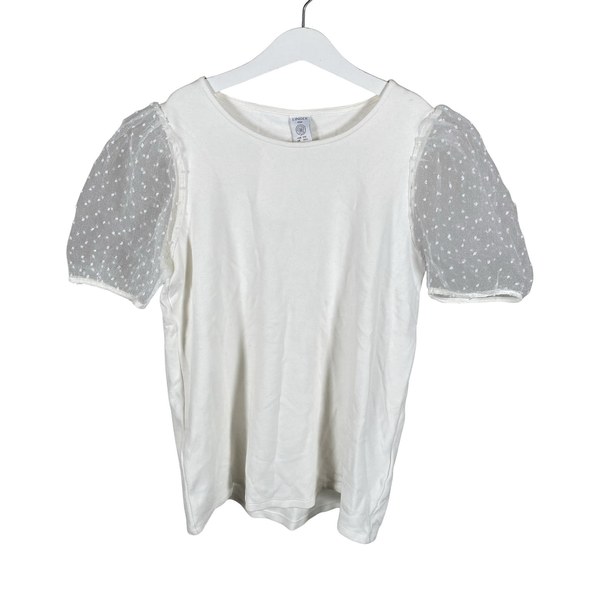 Unisex Lindex - T-shirt, size 122 - 128 - White (1)