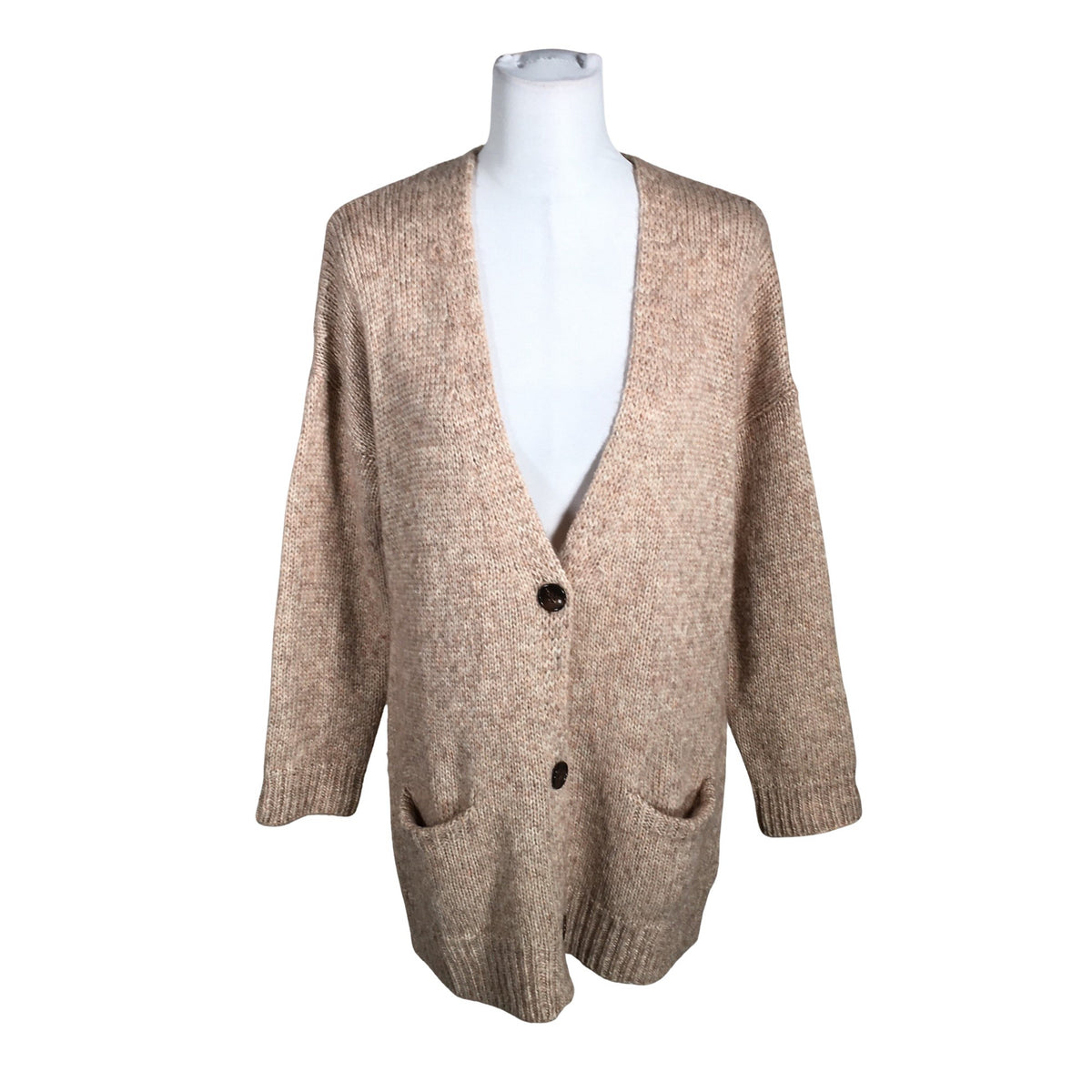 Unisex Massimo Dutti - Cardigan, size 38 - Brown (1)