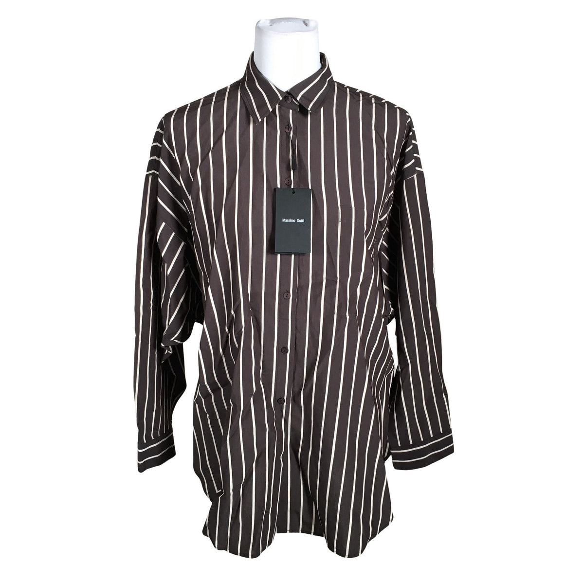 Unisex Massimo Dutti - Collared shirt, size 34 - Brown (1)