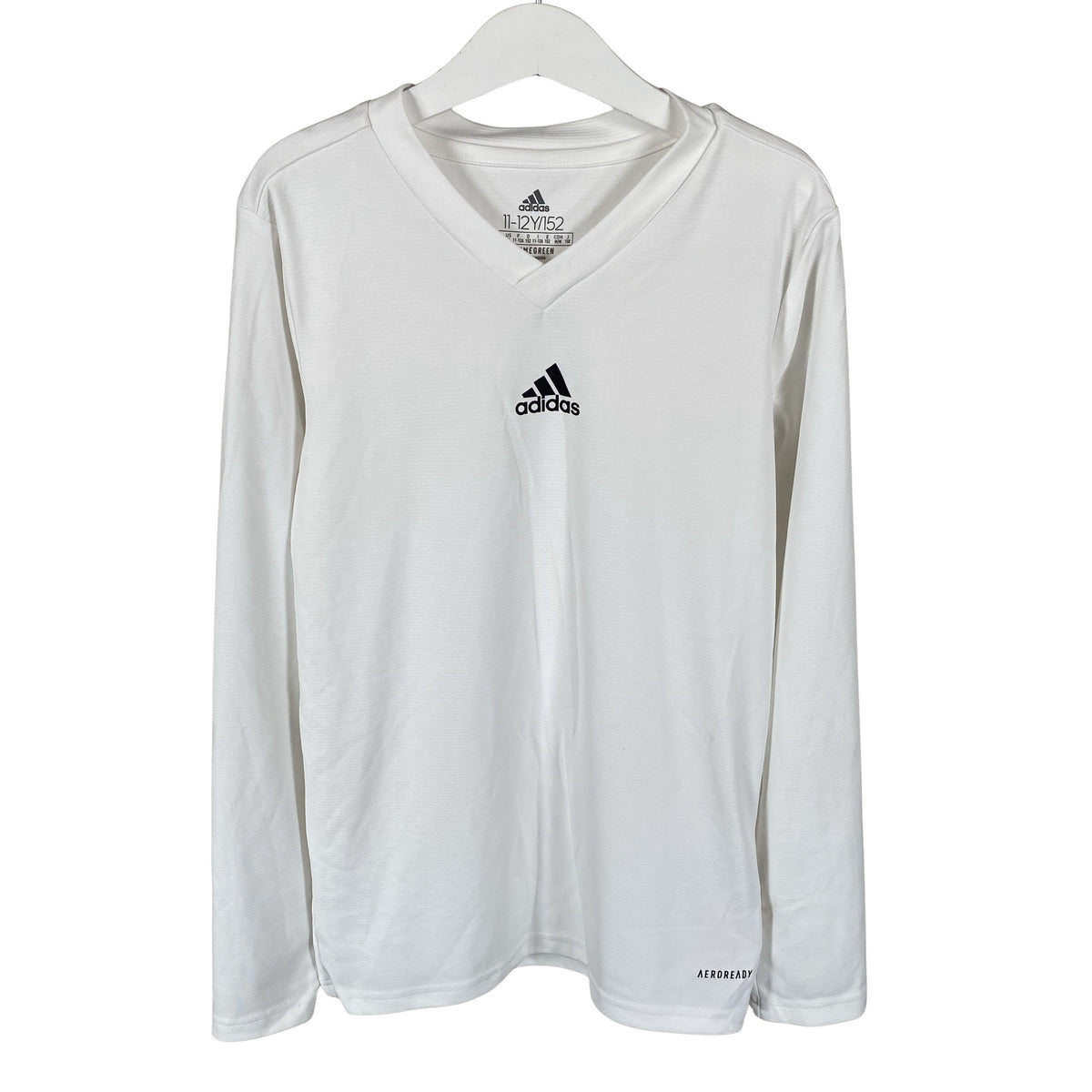 Unisex Adidas - Sports shirt, long sleeve, size 146 - 152 - White (1)