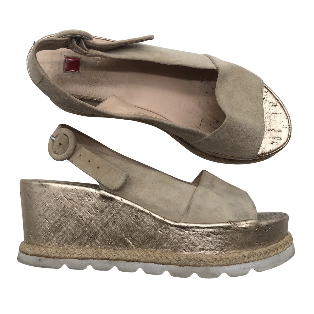 Unisex Högl - Wedge sandals, size 40 - Beige (1)