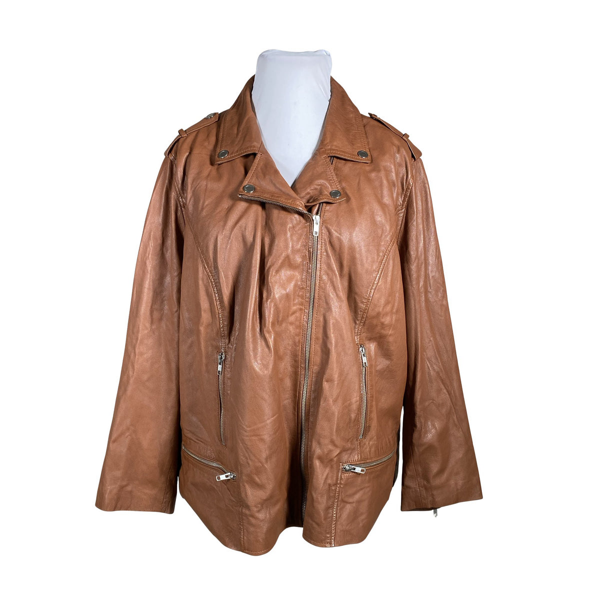 Unisex Sara Lindholm - Leather jacket, size 52 - Brown (1)