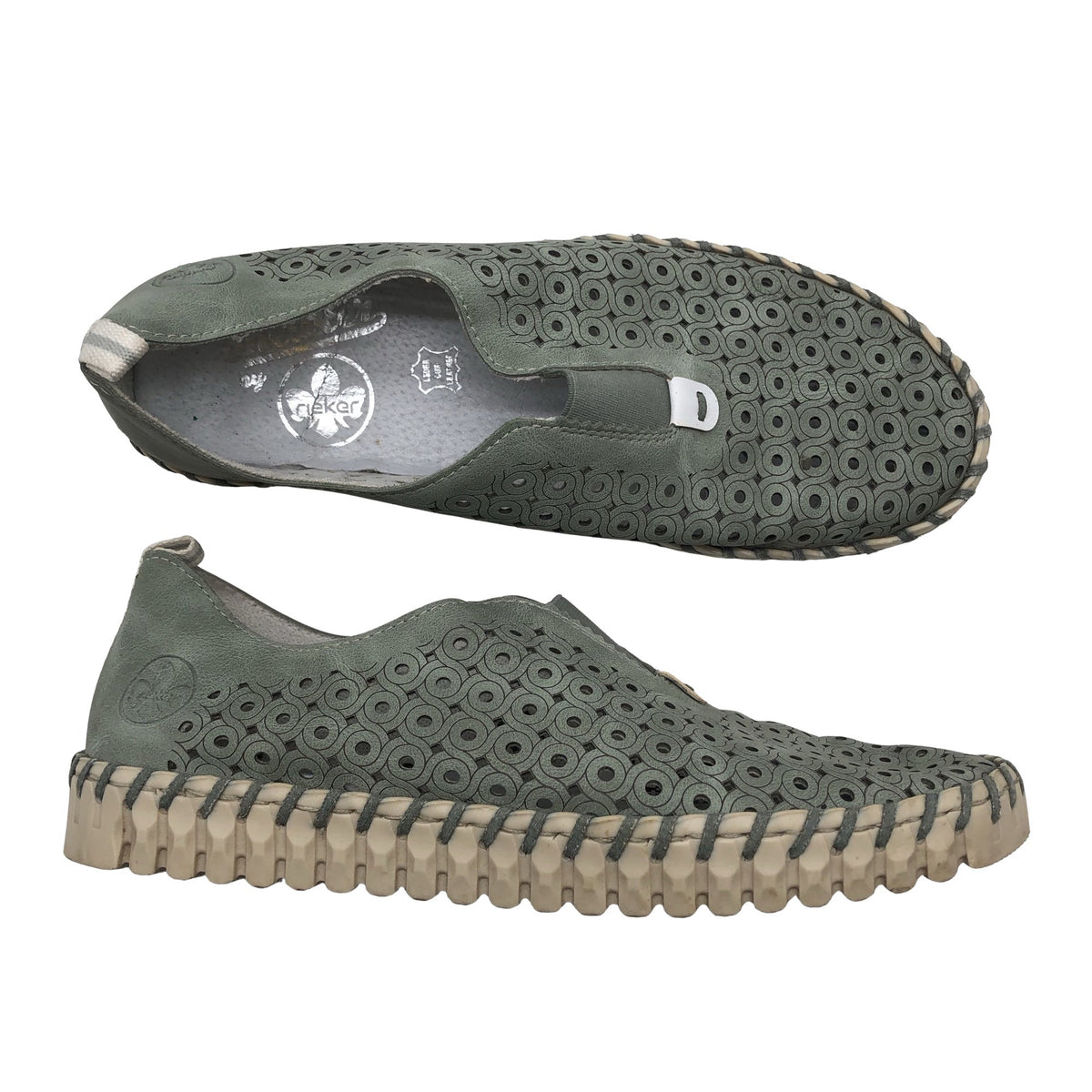 Unisex Rieker - Loafers, size 38 - Green (1)