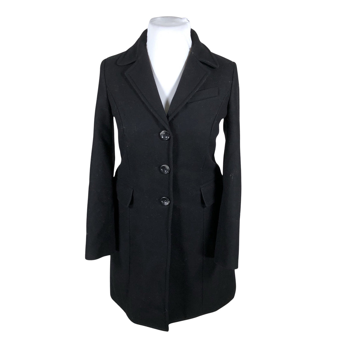 Unisex Benetton - Wool coat, size 42 - Black (1)