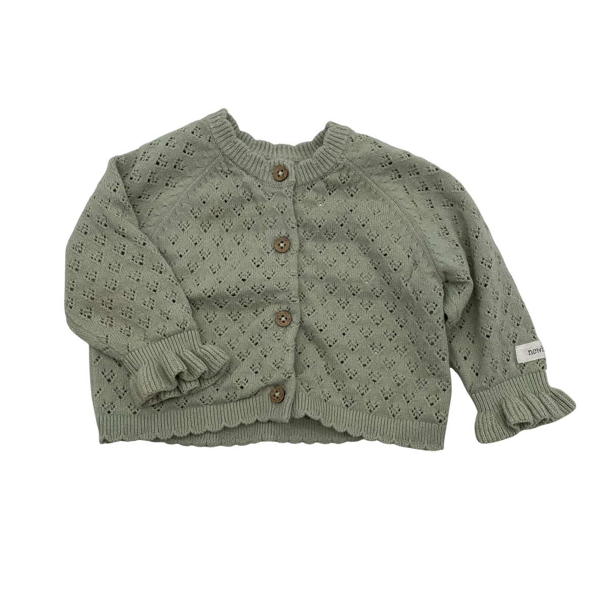 Unisex Newbie - Cardigan, size 56 - 62 - Green (1)