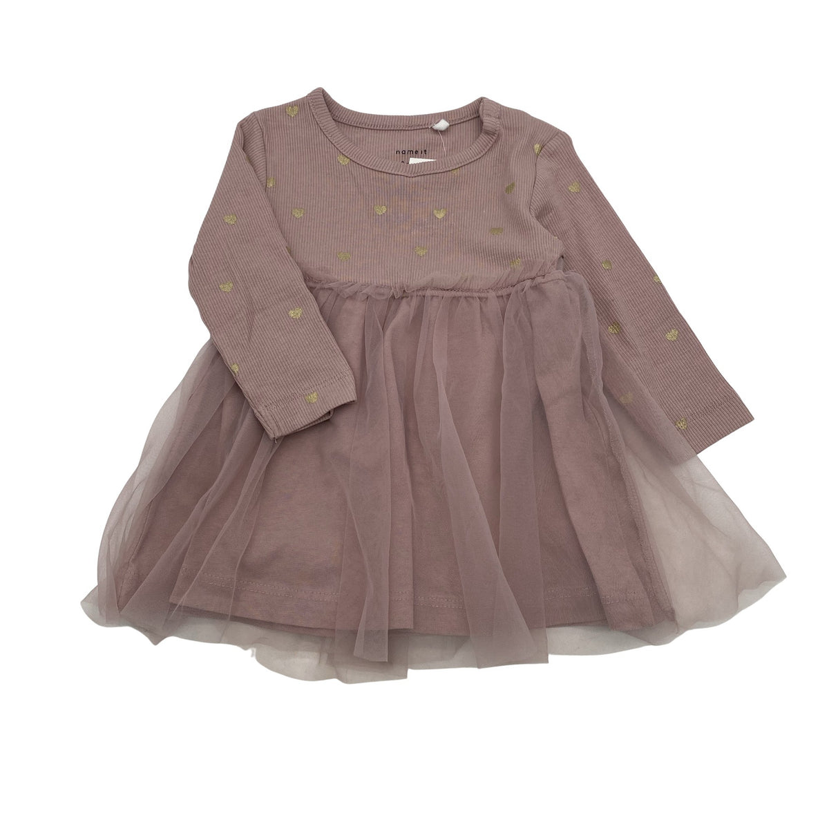 Unisex Name It - Tricot dress, size 56 - 62 - Light pink (1)