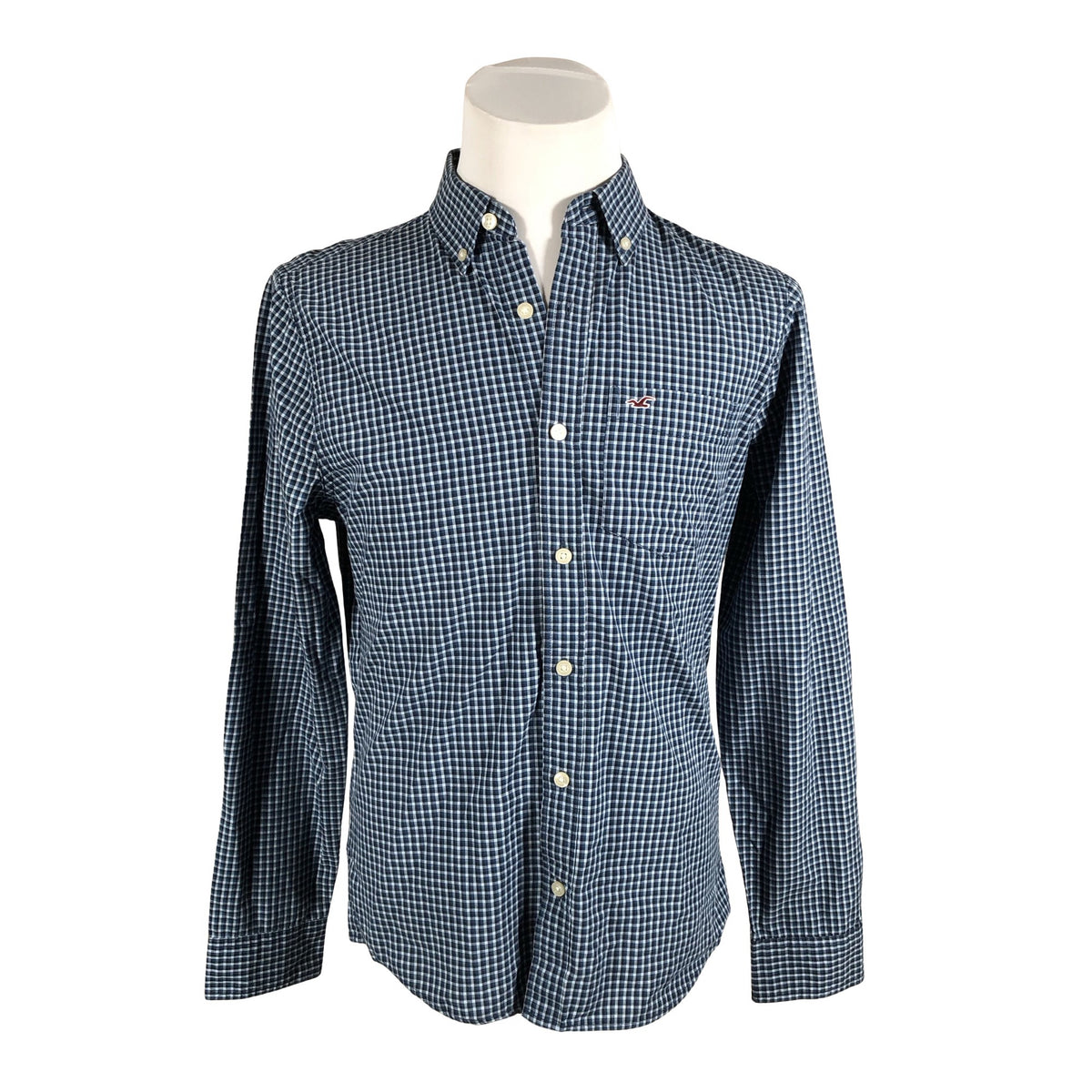 Unisex Hollister - Collared shirt, size M - Blue (1)