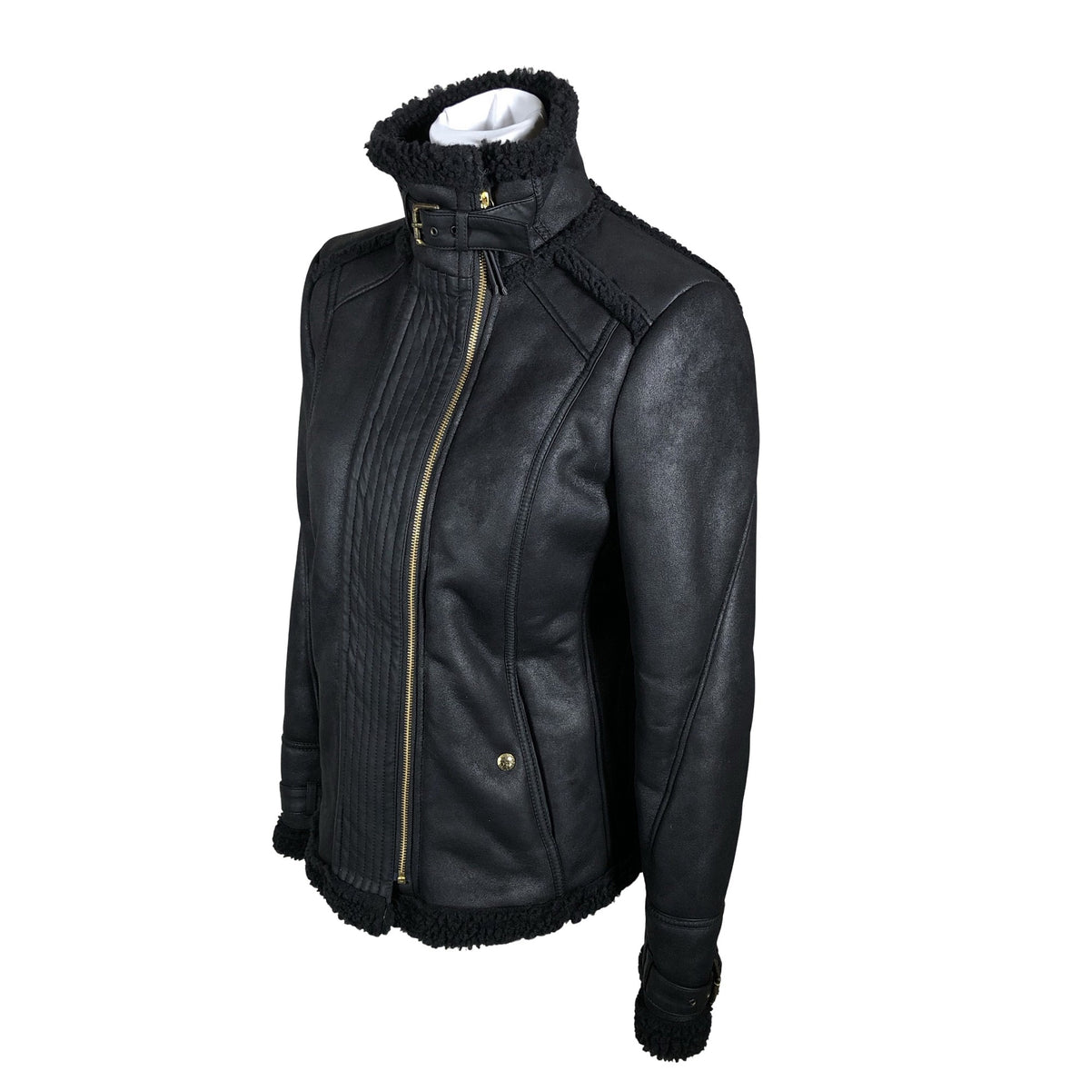 Unisex Hugo Boss - Leather jacket, size 38 - Black (3)