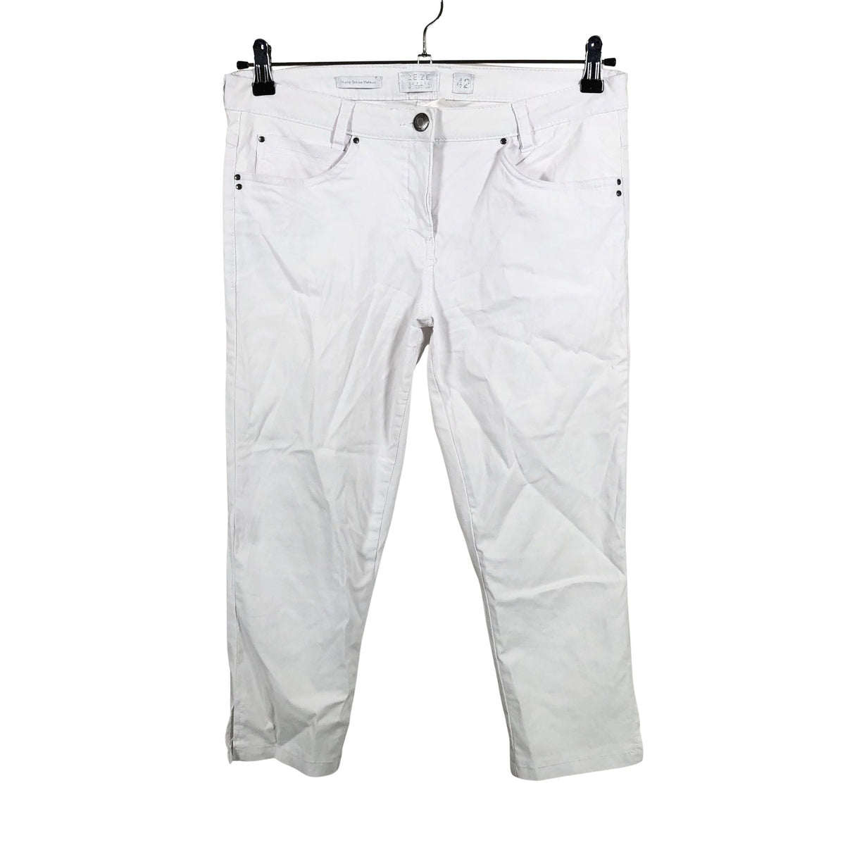 Unisex Ze-Ze - Capri jeans, size 42 - White (1)