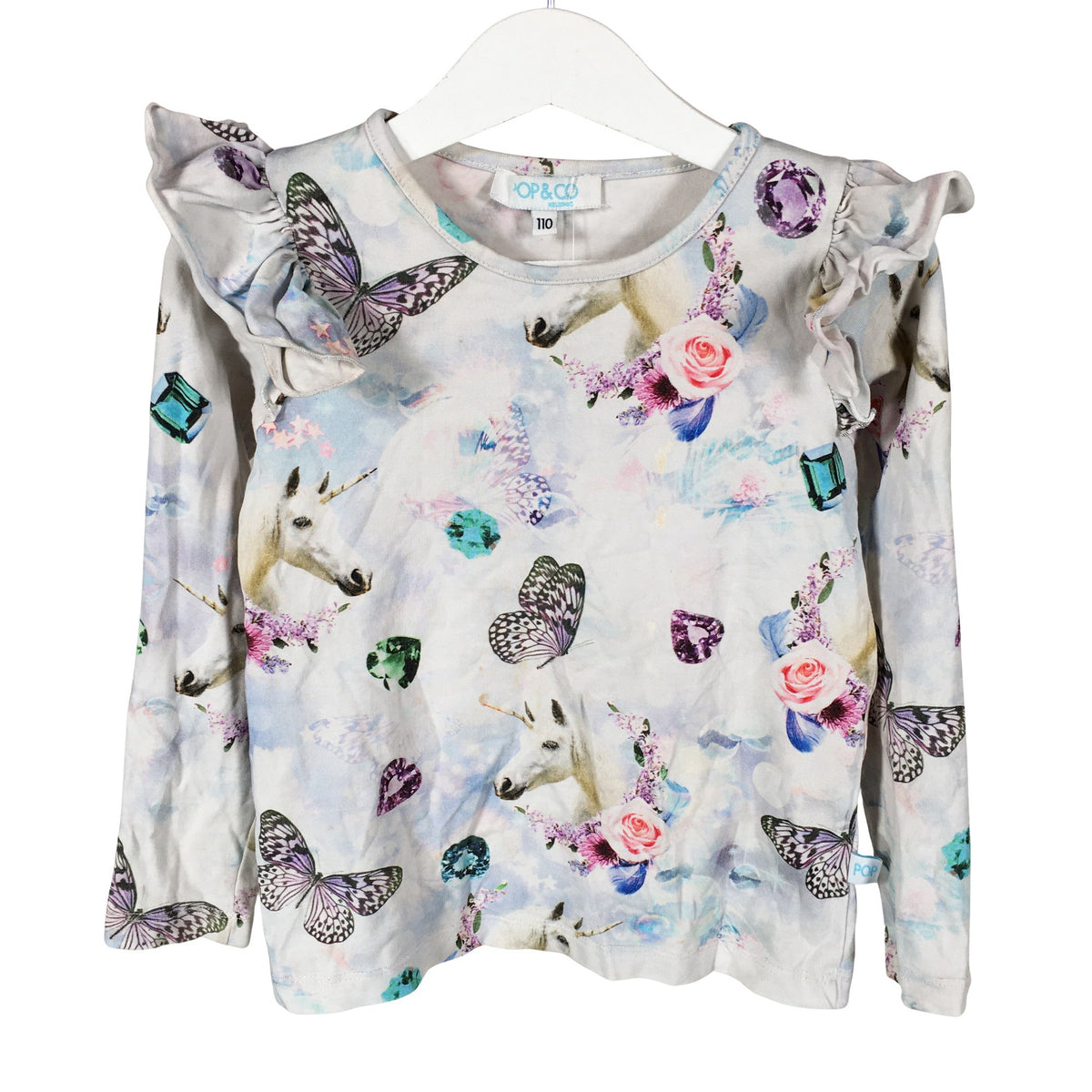 Unisex Okaïdi - Tricot shirt, size 104 - 110 - Light blue (1)