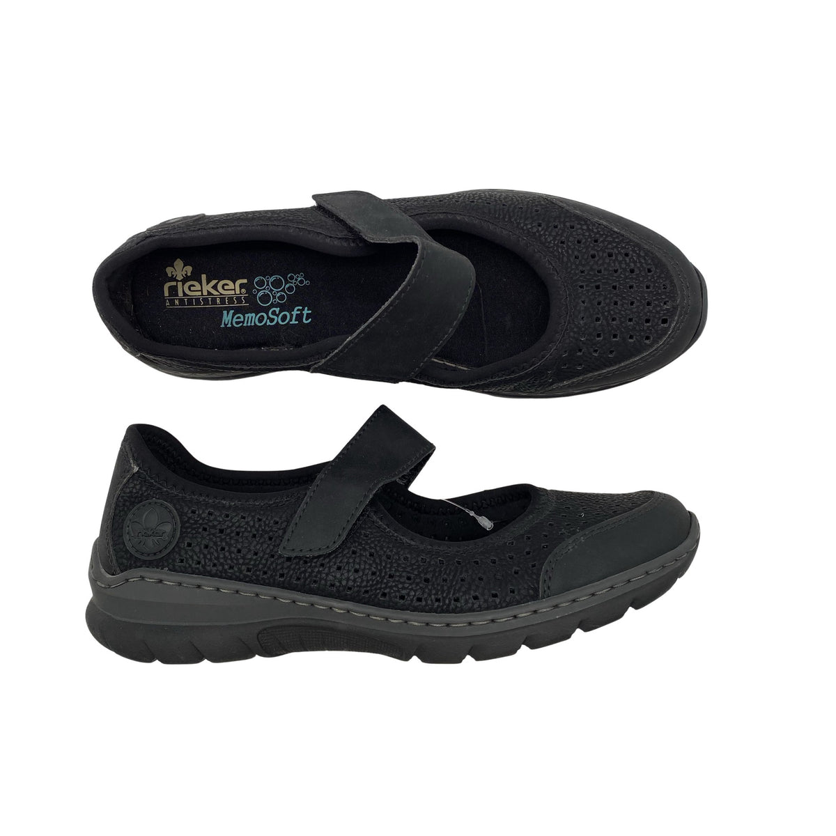 Unisex Rieker - Loafers, size 39 - Black (1)