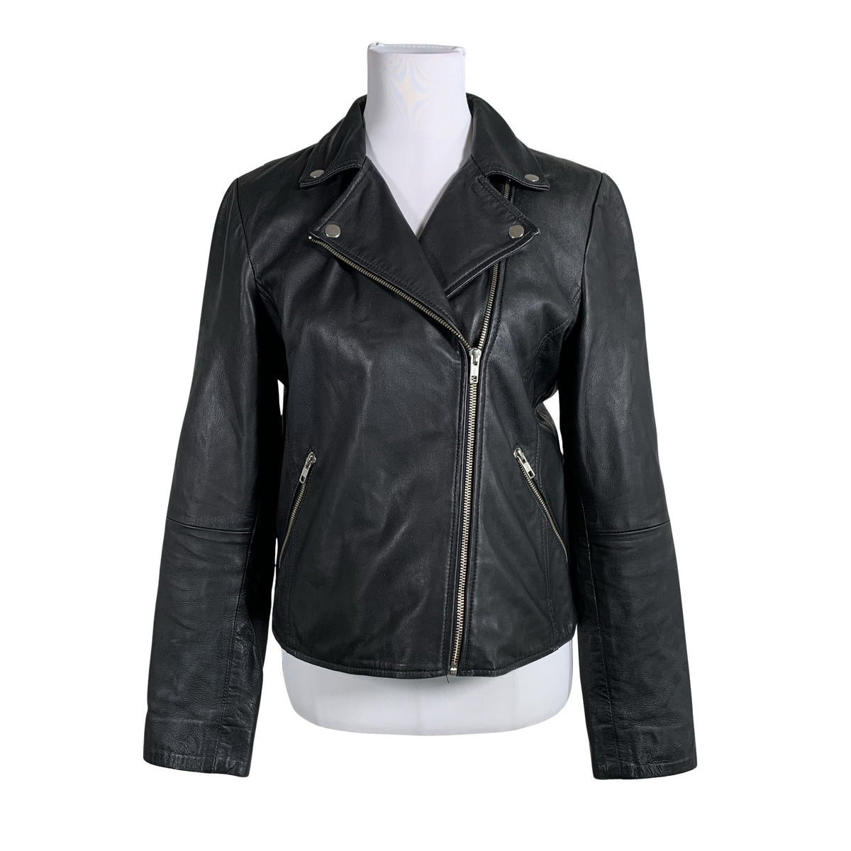Unisex Selected - Leather jacket, size 40 - Black (1)