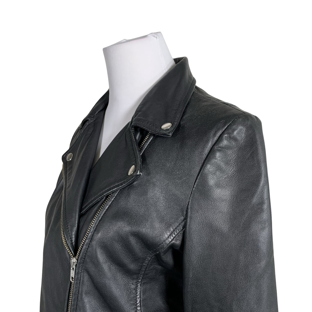 Unisex Selected - Leather jacket, size 40 - Black (2)