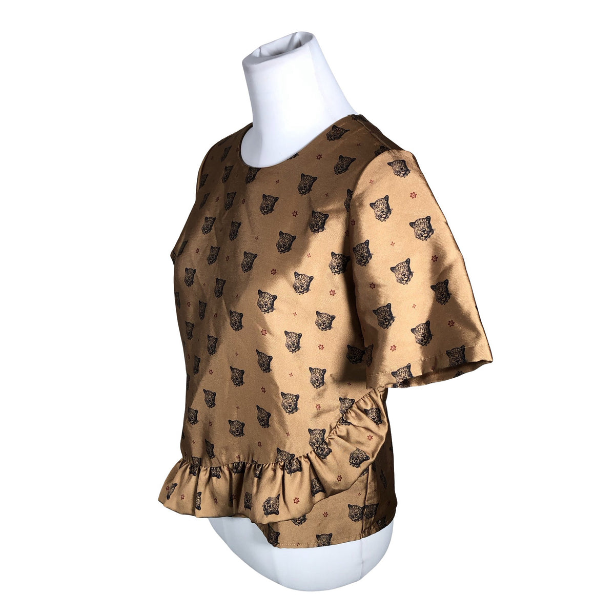 Unisex Scotch&Soda - Short-sleeved blouse, size 36 - Brown (3)