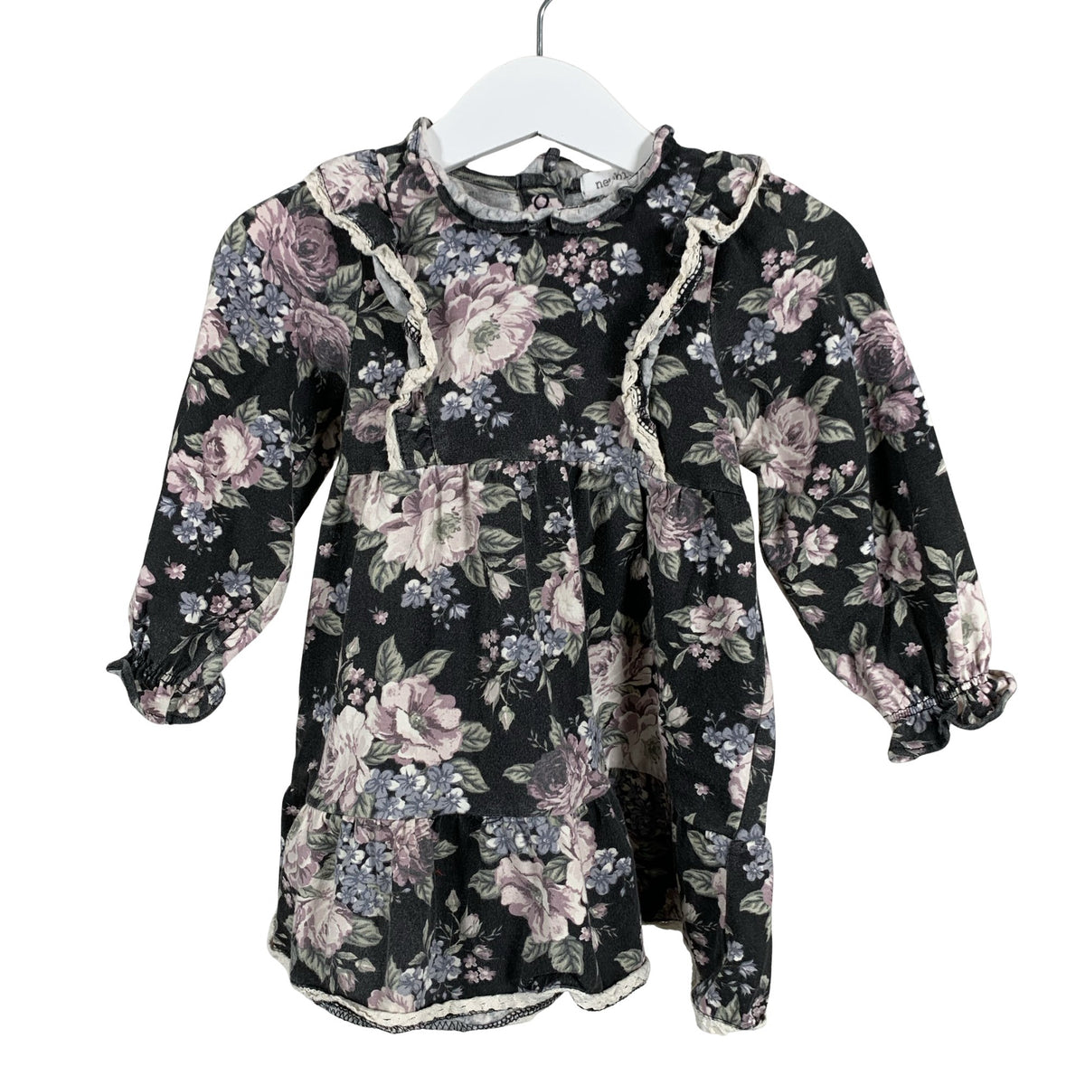 Unisex Newbie - Tricot dress, size 74 - 80 - Gray (1)