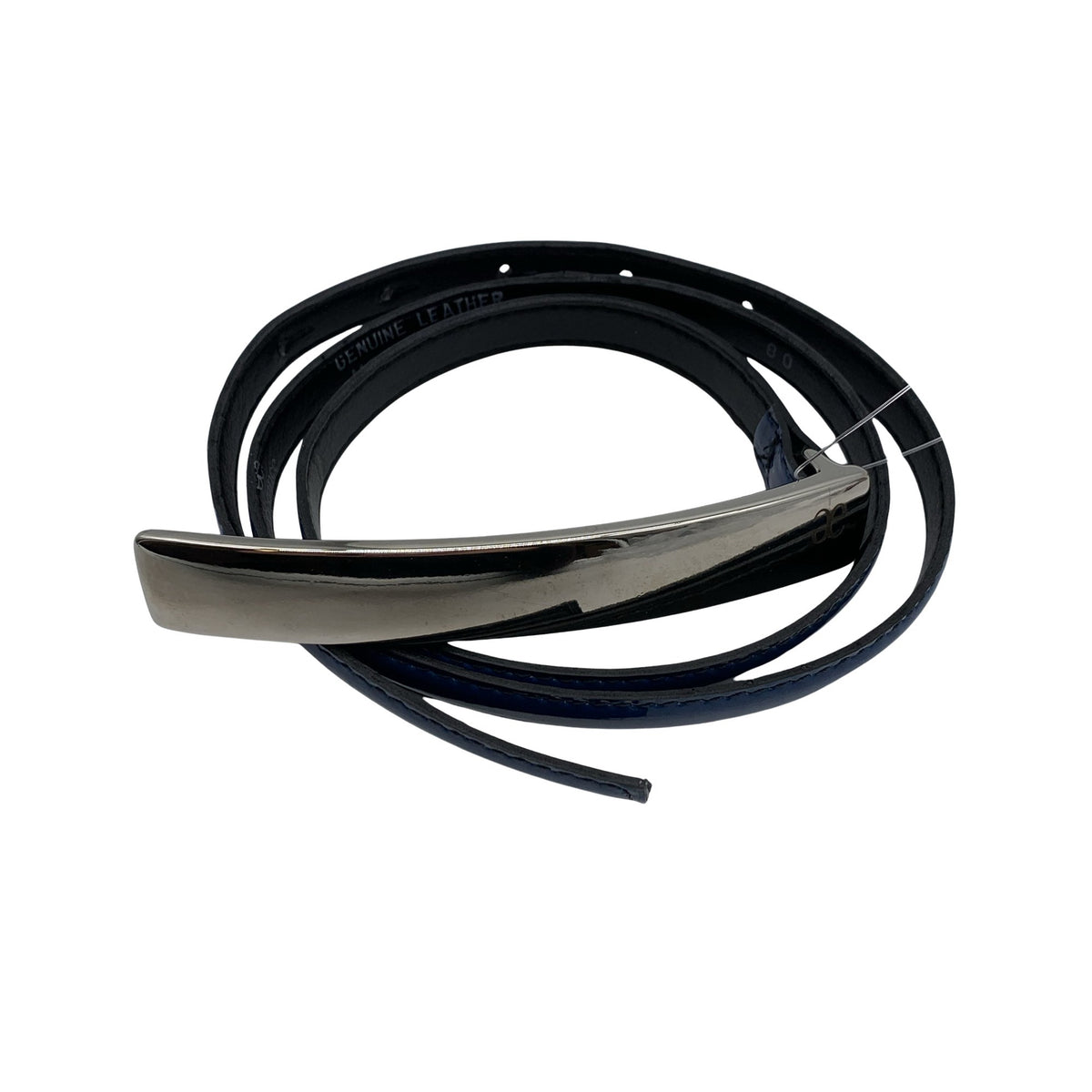 Unisex Elegance - Leather belt, size Ei kokoa - Blue (1)