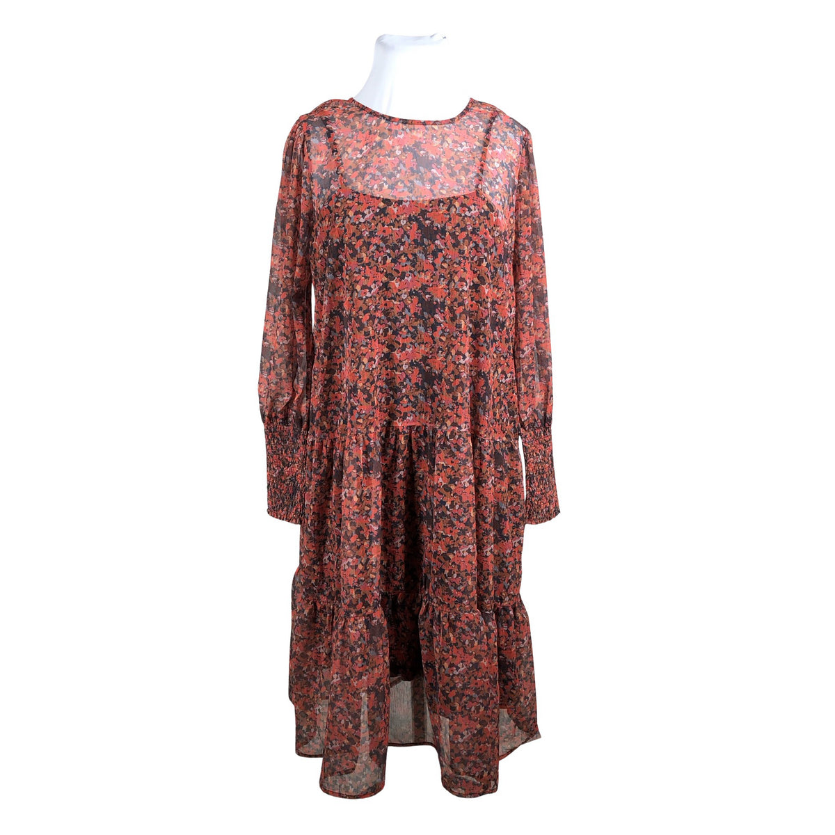 Unisex Ze-Ze - Schiffon dress, size 42 - Red (1)
