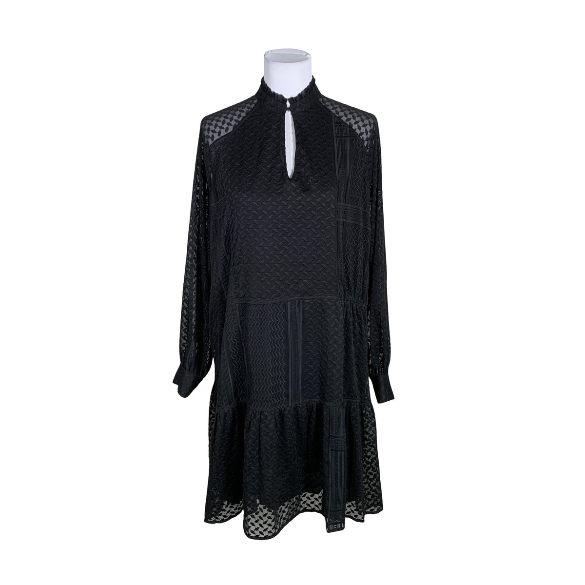 Unisex Lala - Schiffon dress, size 38 - Black (1)