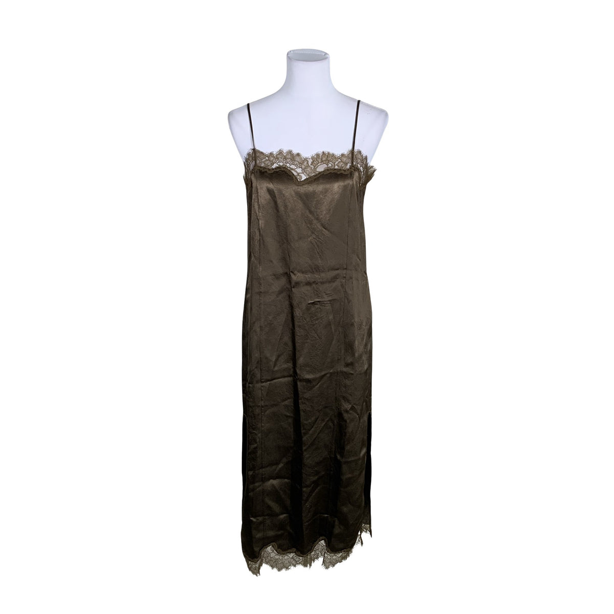 Unisex Arket - Schiffon dress, size 40 - Brown (1)