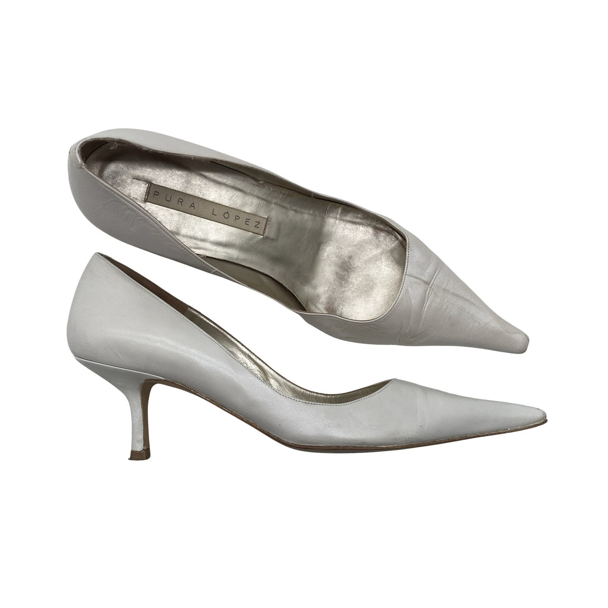 Unisex Pura López - Evening high heels, size 38 - White (1)