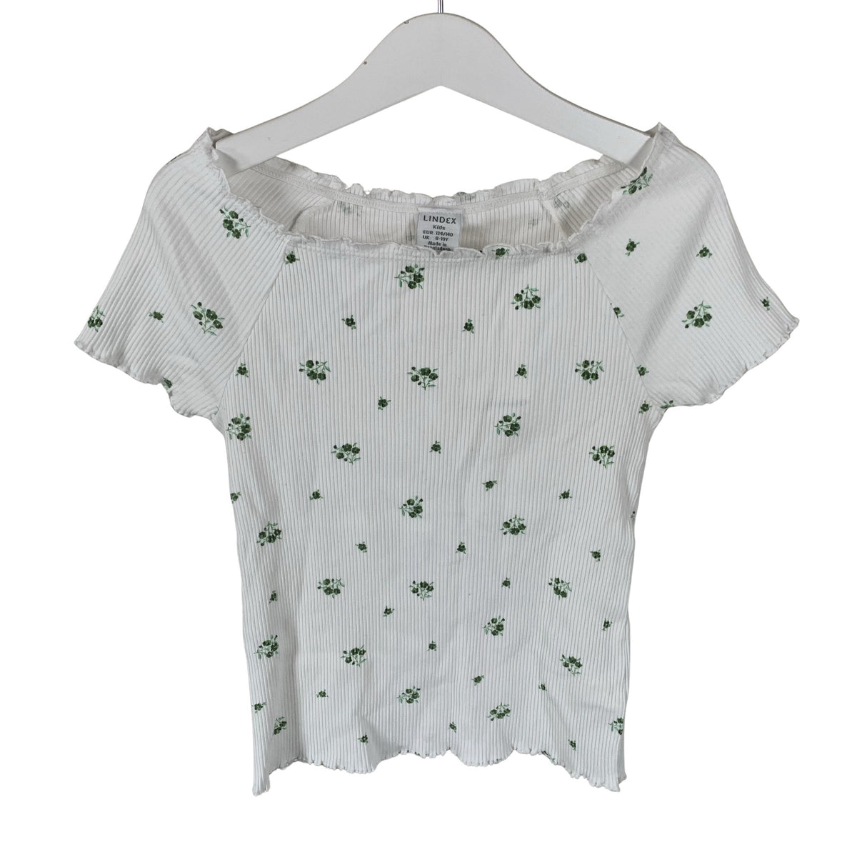 Unisex Lindex - Short-sleeved blouse, size 134 - 140 - White (1)