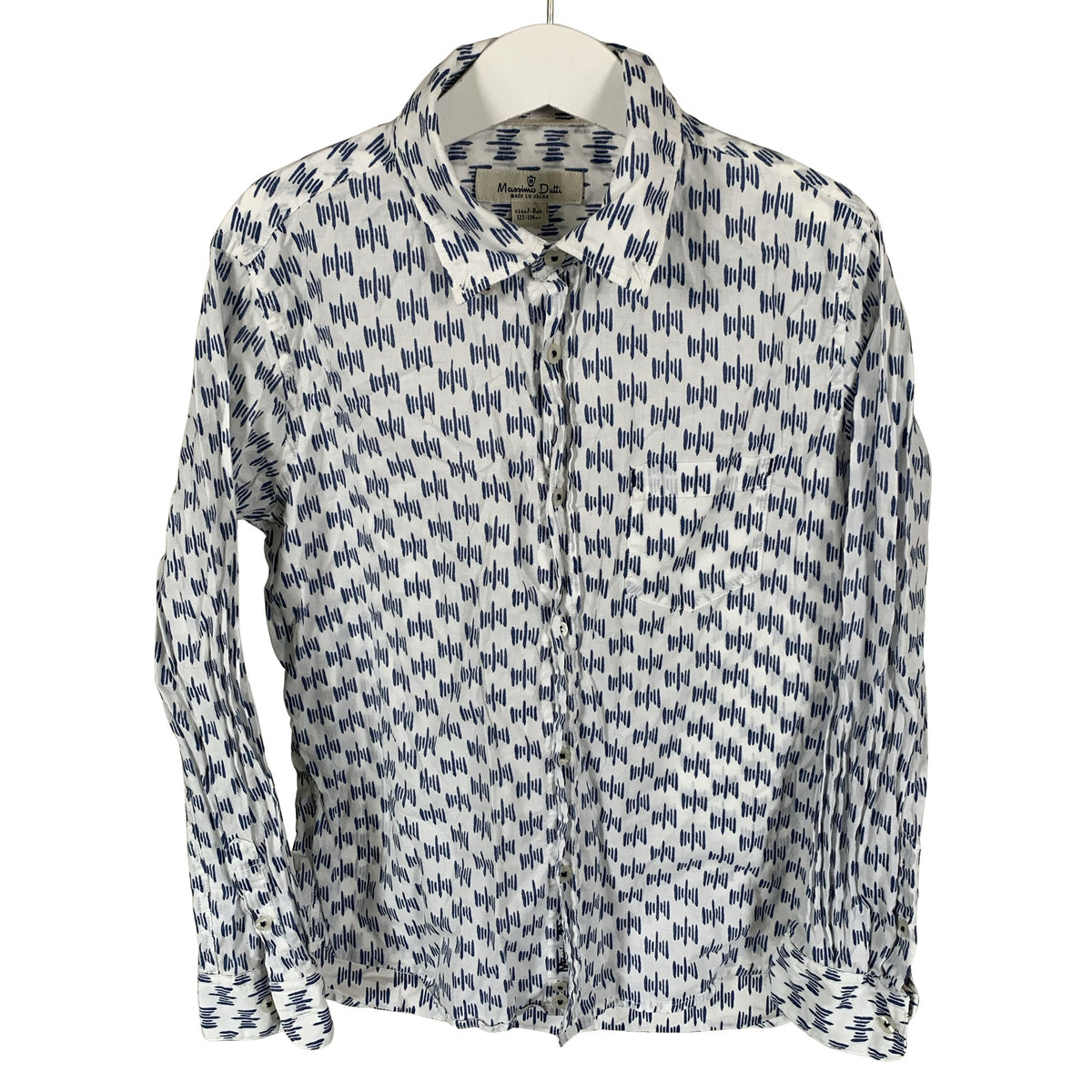 Unisex Massimo Dutti - Collared shirt, size 122 - 128 - White (1)