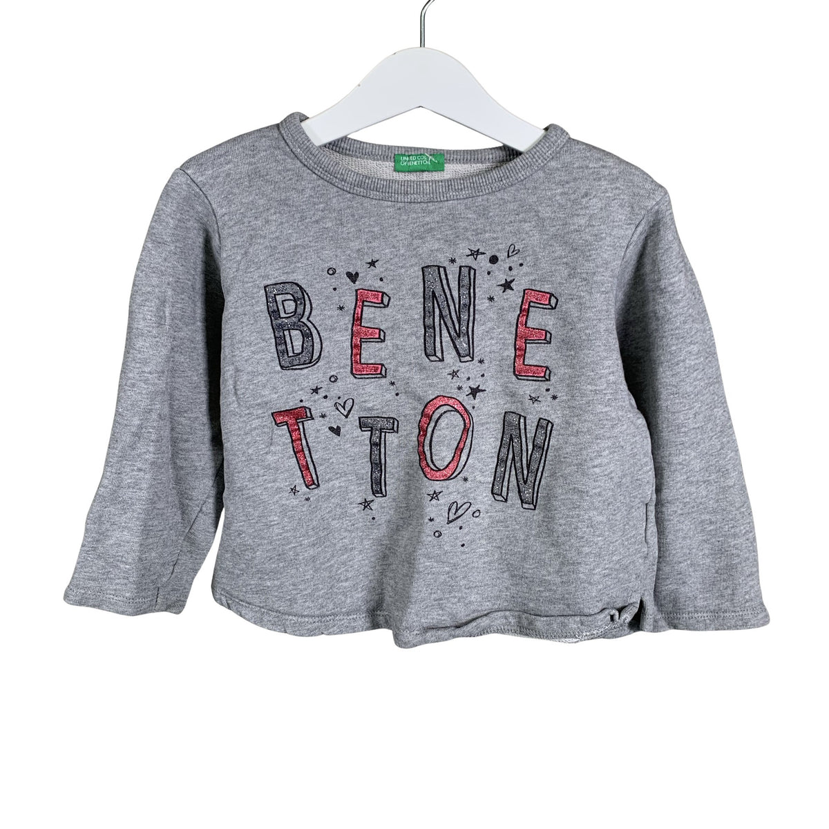 Unisex Benetton - Sweatshirt, size 104 - 110 - Gray (1)