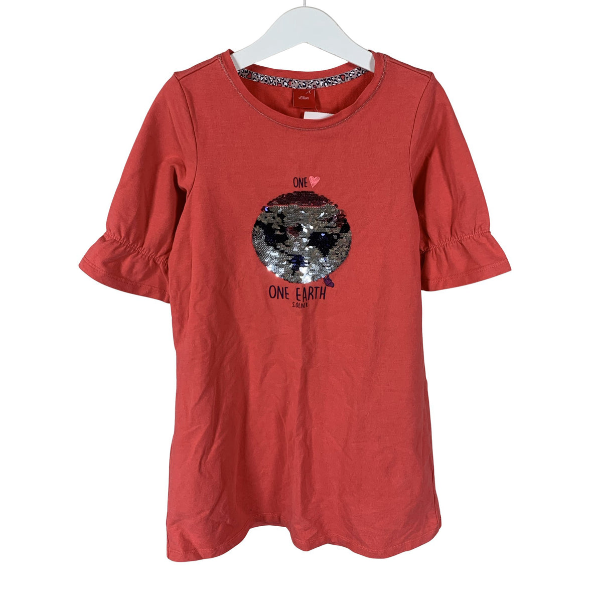Unisex s.Oliver - Sweatshirt dress, size 122 - 128 - Red (1)