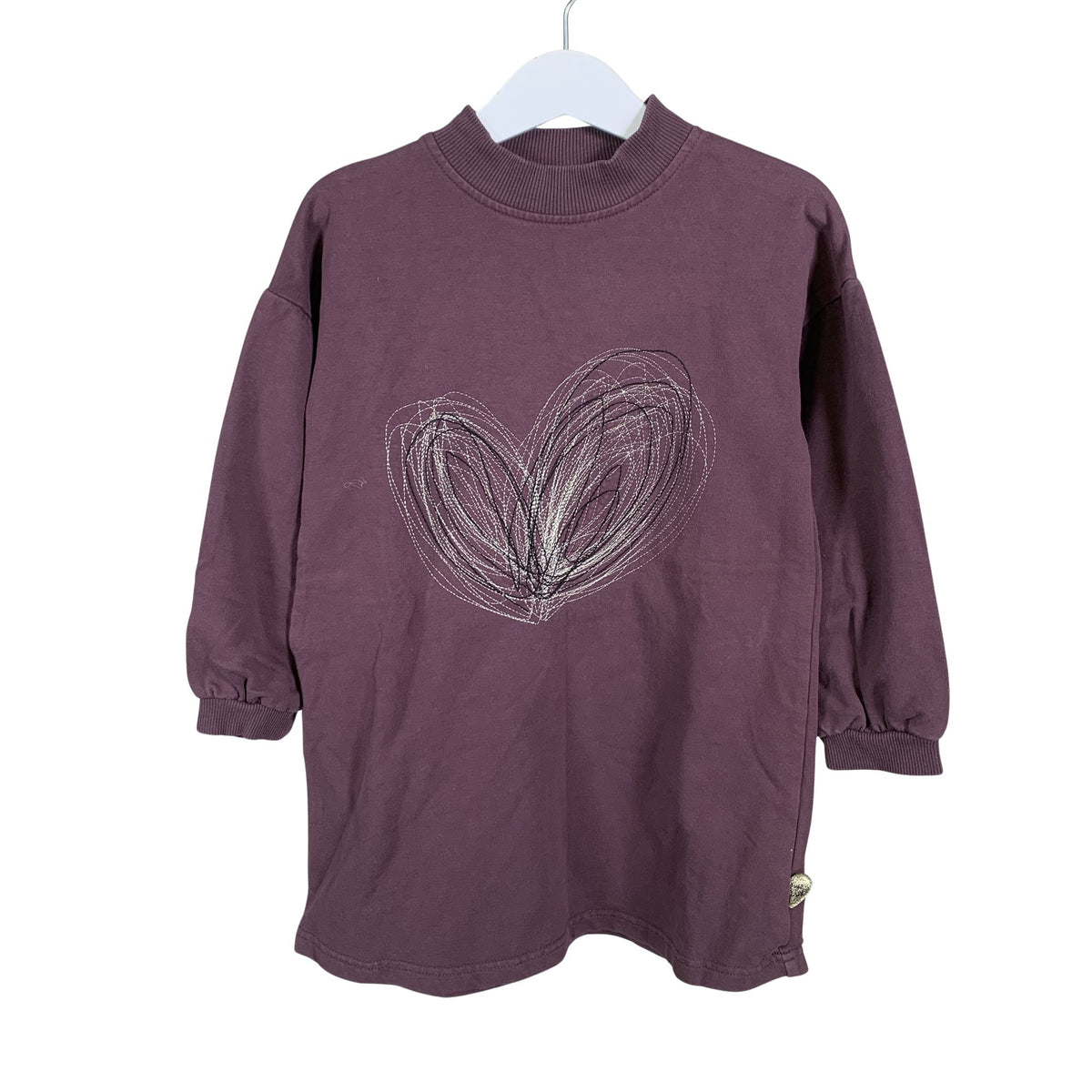 Unisex POMPdeLUX - Sweatshirt dress, size 104 - 110 - Wine red (1)