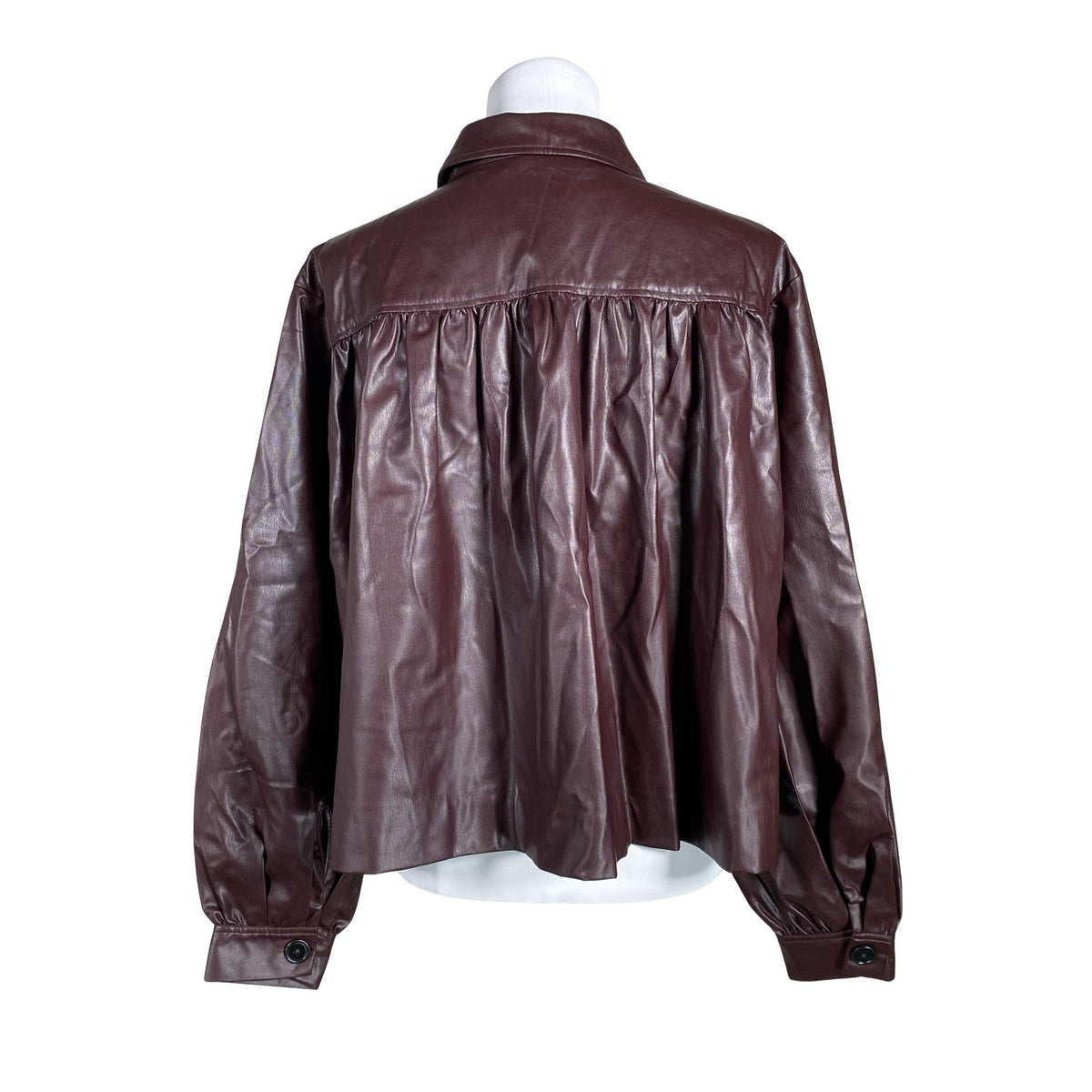 Unisex Lindex - Leather jacket, size 38 - Brown (2)