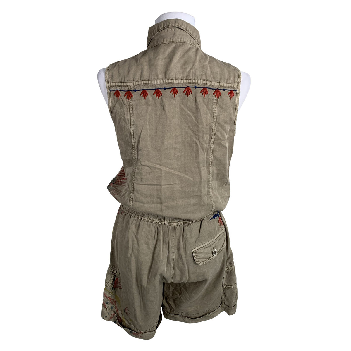 Unisex Desigual - Short overalls, size 38 - Brown (2)