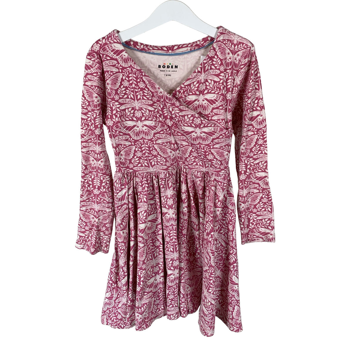 Unisex Boden - Tricot dress, size 122 - 128 - Pink (1)