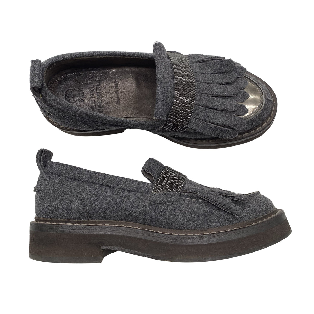Unisex Brunello Cucinelli - Loafers, size 35 - Gray (1)