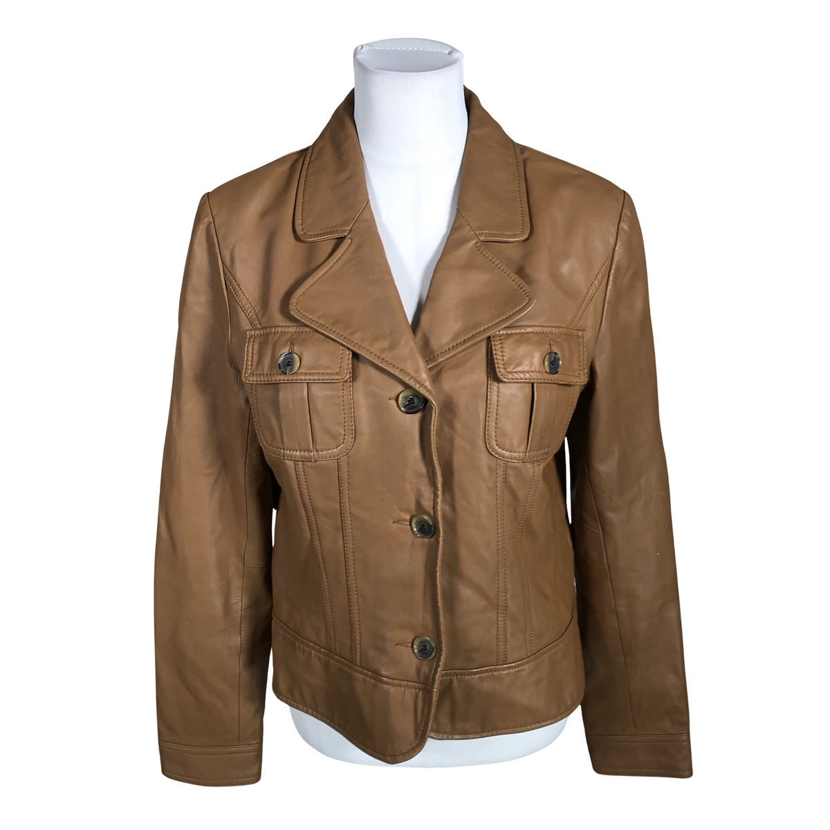 Unisex Tommy Hilfiger - Leather jacket, size 38 - Brown (1)