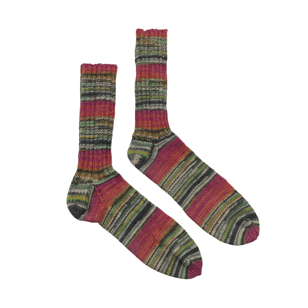Unisex Handmade - Wool socks, size 42 - Pink (1)